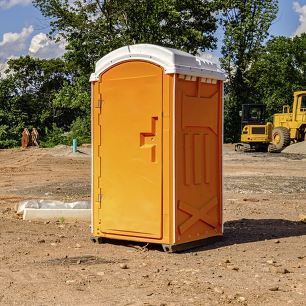 how often are the portable restrooms cleaned and serviced during a rental period in Blackstone